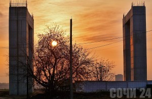 В Сочи установили опоры моста через ручей Сулимовский