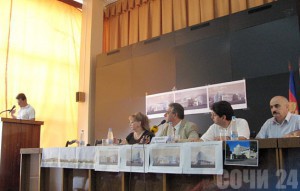 Состоялись очередные слушания по вопросу реконструкции гостиницы «Приморской» Очередные слушания по вопросу реконструкции гостиницы «Приморской». Фото: «Архитектура Сочи»