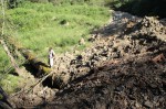 Оползень угрожает водоводу и подпорным стенам федеральной трассы