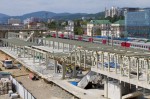 Монтаж металлокаркаса фасадов и кровли адлерского вокзала