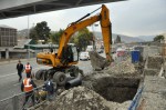 Авария на водоводе на улице Пластунской